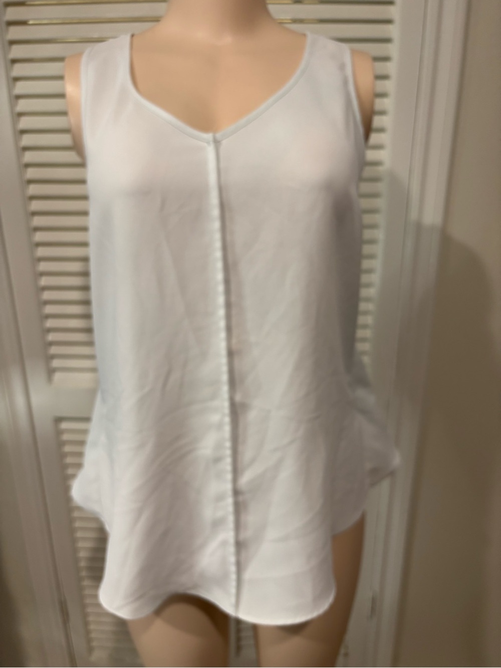 CAbi Black and White Sleeveless Top